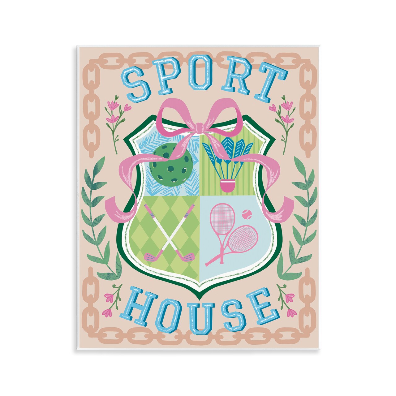 Stupell Industries Preppy Coast Emblem Wall Plaque Art Design by Jo Reid